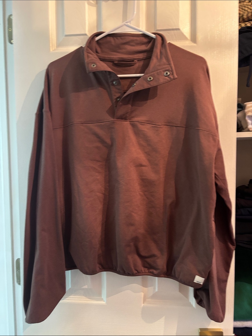 Vuori Brown Pullover with Logo Patch